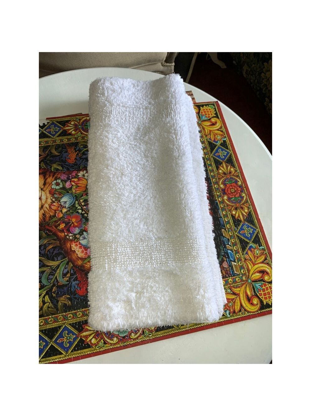 Unbranded White cotton Bath Mat One Size